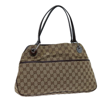 GUCCI GG Canvas Tote Bag Beige 121023 Auth 71785