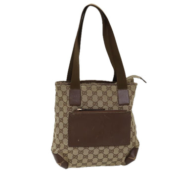 GUCCI GG Canvas Tote Bag Beige 28893 Auth 71807