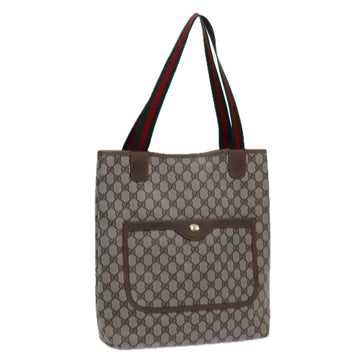 GUCCI GG Supreme Web Sherry Line Tote Bag Beige Red Green 39 02 003 Auth 71817