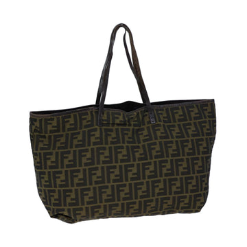 FENDI Zucca Canvas Tote Bag Brown Auth 71833