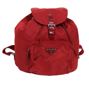 PRADA Backpack Nylon Red Auth 71860