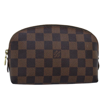 LOUIS VUITTON Damier Ebene Pochette Cosmetic PM Pouch N47516 LV Auth 71944