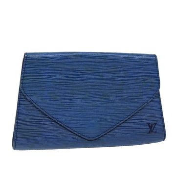LOUIS VUITTON Epi Art Deco Clutch Bag Blue M52635 LV Auth 71950