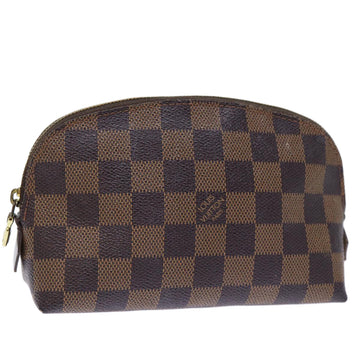 LOUIS VUITTON Damier Ebene Pochette Cosmetic PM Pouch N47516 LV Auth 71963