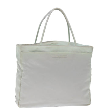 PRADA Hand Bag Nylon Gray Auth 72008