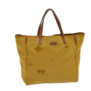 GUCCI GG Canvas Tote Bag Yellow 282439 Auth 72047