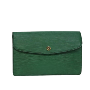 LOUIS VUITTON Epi Montaigne 27 Clutch Bag Green M52654 LV Auth 72064