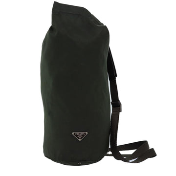 PRADA Shoulder Bag Nylon Khaki Auth 72120