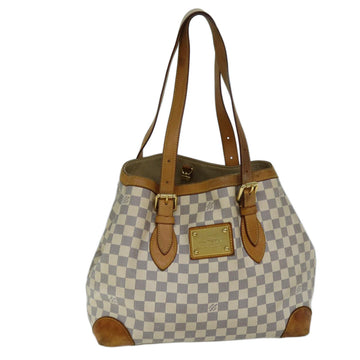 LOUIS VUITTON Damier Azur Hampstead MM Tote Bag N51206 LV Auth 72198