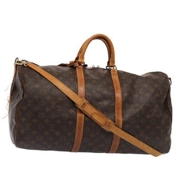 LOUIS VUITTON Monogram Keepall Bandouliere 55 Boston Bag M41414 LV Auth 72287