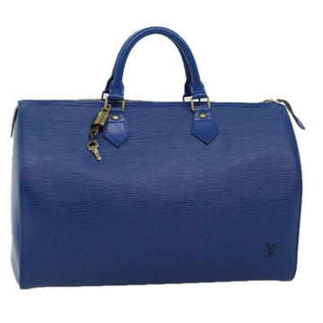 LOUIS VUITTON Epi Speedy 35 Hand Bag Toledo Blue M42995 LV Auth 72296