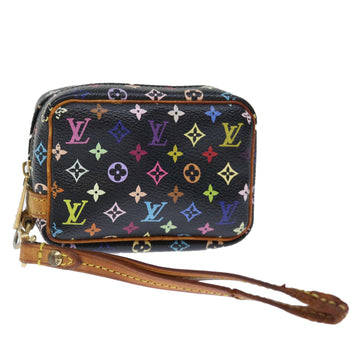 LOUIS VUITTON Monogram Multicolor Trousse Wapity Pouch Black M58034 Auth 72324