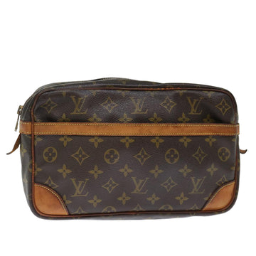 LOUIS VUITTON Monogram Compiegne 28 Clutch Bag M51845 LV Auth 72339