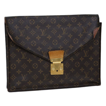 LOUIS VUITTON Monogram Porte Documents Senatur Briefcase M53335 LV Auth 72350