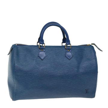 LOUIS VUITTON Epi Speedy 35 Hand Bag Toledo Blue M42995 LV Auth 72396