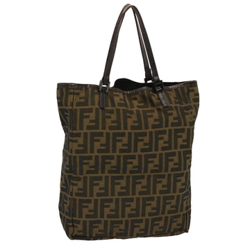 FENDI Zucca Canvas Hand Bag Brown Auth 72532