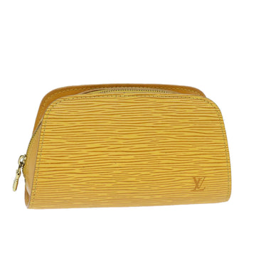 LOUIS VUITTON Epi Dauphine PM Pouch Yellow M48449 LV Auth 72548