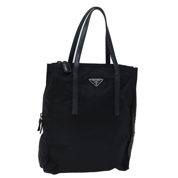 PRADA Hand Bag Nylon Black Auth 72578