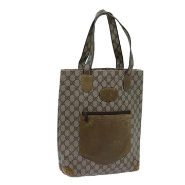 GUCCI GG Canvas Tote Bag PVC Beige Auth 72633