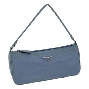 PRADA Accessory Pouch Nylon Light Blue Auth 72954