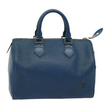 LOUIS VUITTON Epi Speedy 25 Hand Bag Toledo Blue M43015 LV Auth 72987