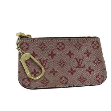 LOUIS VUITTON Monogram Mini Pochette Cles Coin Purse Red M92238 LV Auth 73019