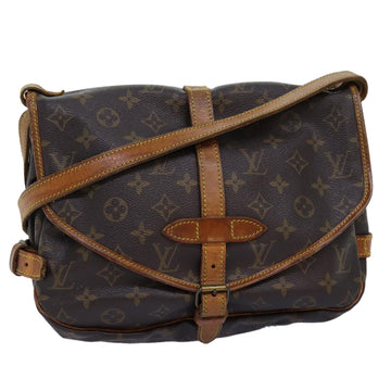 LOUIS VUITTON Monogram Saumur 30 Shoulder Bag M42256 LV Auth 73043