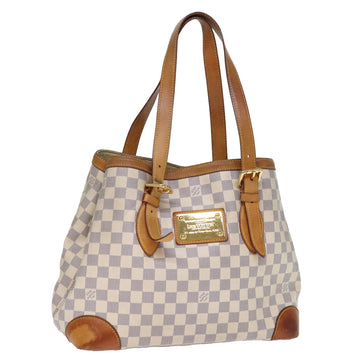 LOUIS VUITTON Damier Azur Hampstead MM Tote Bag N51206 LV Auth 73076