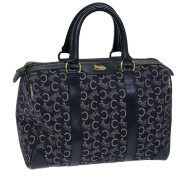 CELINE C Macadam Canvas Hand Bag Navy Auth 73095