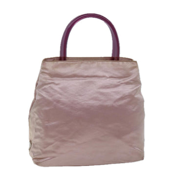 PRADA Hand Bag Satin Pink Auth 73154