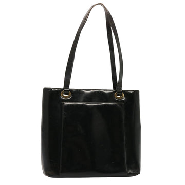 GUCCI Tote Bag Patent leather Black Auth 73166