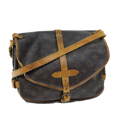 LOUIS VUITTON Monogram Saumur 30 Shoulder Bag M42256 LV Auth 73298