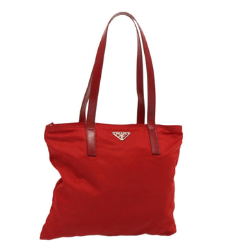 PRADA Tote Bag Nylon Red Auth 73334