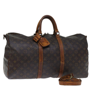 LOUIS VUITTON Monogram Keepall Bandouliere 50 Boston Bag M41416 LV Auth 73389