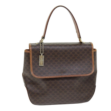 CELINE Macadam Canvas Hand Bag PVC Brown Auth 73419