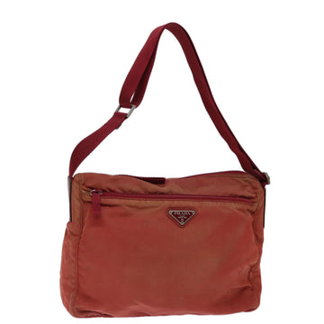 PRADA Shoulder Bag Nylon Red Auth 73454
