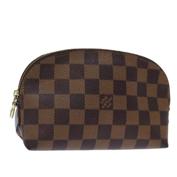 LOUIS VUITTON Damier Ebene Pochette Cosmetic PM Pouch N47516 LV Auth 73495