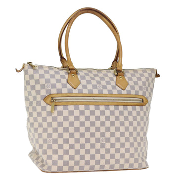 LOUIS VUITTON Damier Azur Saleya GM Tote Bag N51184 LV Auth 73564