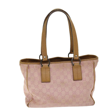GUCCI GG Canvas Hand Bag Pink 113019 Auth 73607
