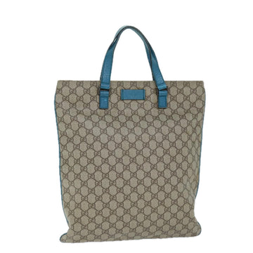 GUCCI GG Supreme Tote Bag PVC Beige 131258 Auth 73609