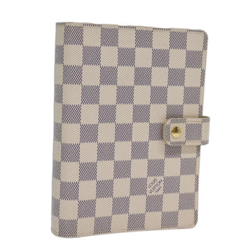 LOUIS VUITTON Damier Azur Agenda MM Day Planner Cover R20707 LV Auth 73641