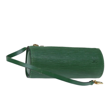 LOUIS VUITTON Epi Soufflot Pouch Green LV Auth 73692