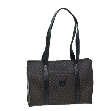 CELINE Macadam Canvas Tote Bag PVC Black Auth 73751