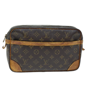 LOUIS VUITTON Monogram Compiegne 28 Clutch Bag M51845 LV Auth 73758