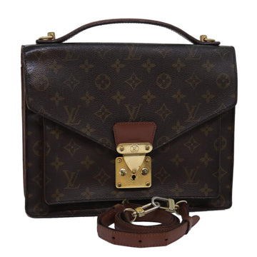 LOUIS VUITTON Monogram Monceau Hand Bag 2way M51185 LV Auth 73775