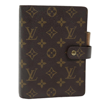 LOUIS VUITTON Monogram Agenda MM Day Planner Cover R20105 LV Auth 73786