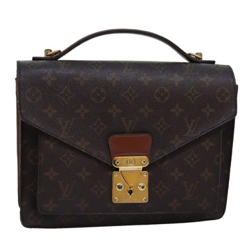 LOUIS VUITTON Monogram Monceau Hand Bag 2way L186 LV Auth 73791