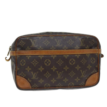 LOUIS VUITTON Monogram Compiegne 28 Clutch Bag M51845 LV Auth 73797