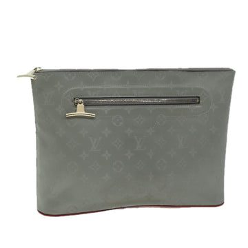 LOUIS VUITTON Monogram Titanium Pochette Cosmos Bag Gray M63240 LV Auth 73801