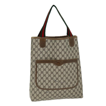 GUCCI GG Supreme Web Sherry Line Tote Bag Beige Red Green 001 080 494 Auth 73985